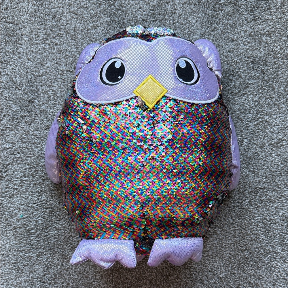 Colorful Sequin Owl Plush